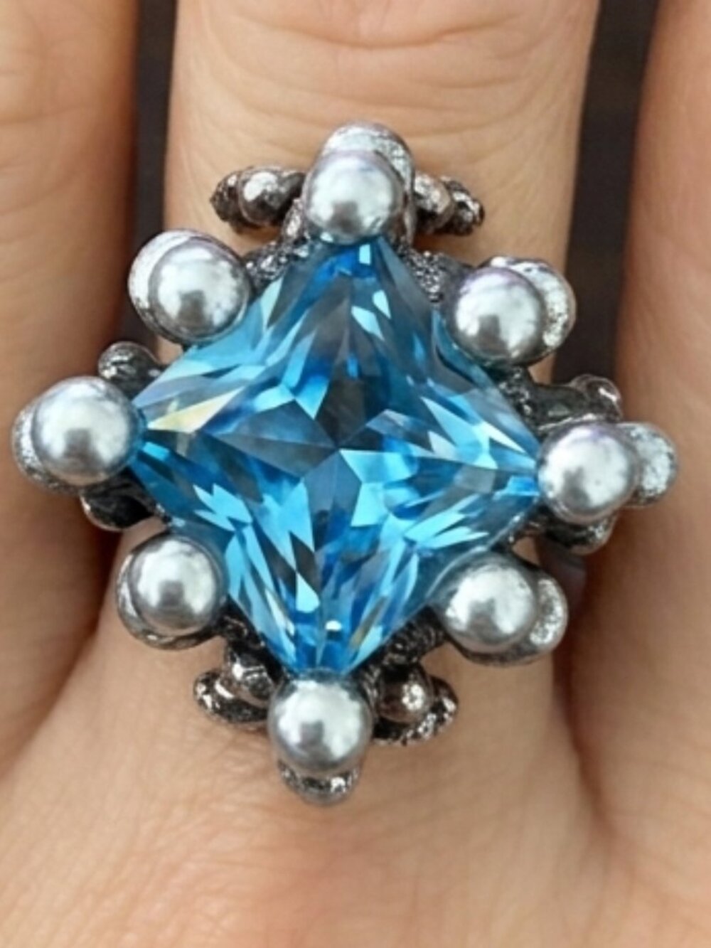 Sergio Gutierrez Aquamarine Ring